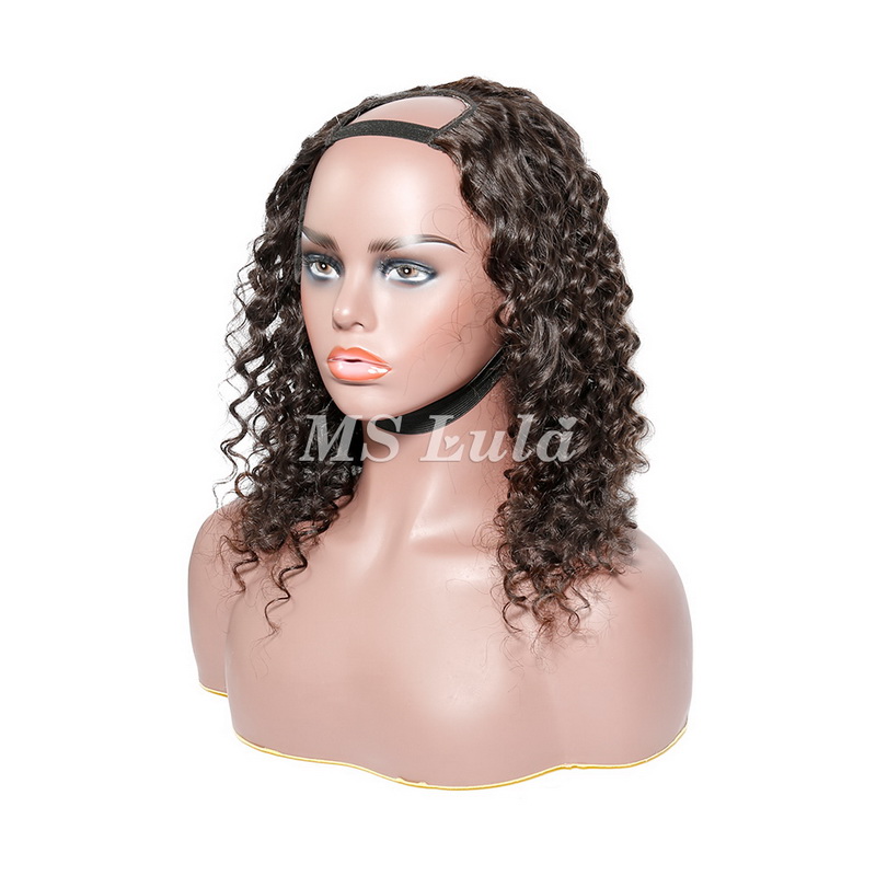 Glueless Deep Wave U Part Wigs 100% Human Hair - 图片 6